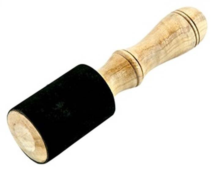 B Black Padded Wooden Stick Carved for Singing Bowl - 7.5"L - Sold as as Set of  2