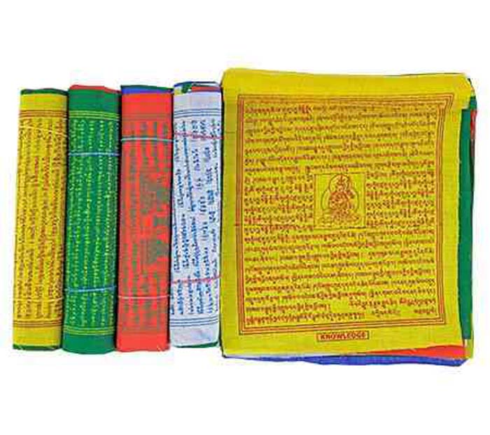 Tibetan Prayer Flag 5-rolls (10 Flags each) - 6.5"W, 7.5"L