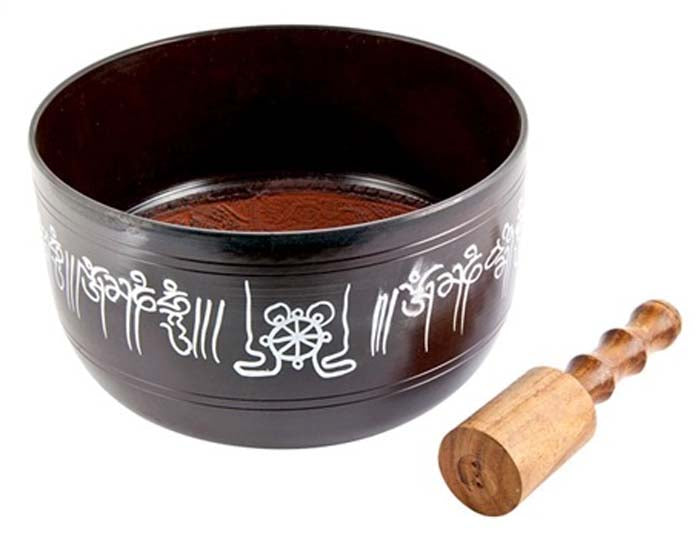 Red Lord Buddha Tibetan Meditation Singing Bowl - 8"D