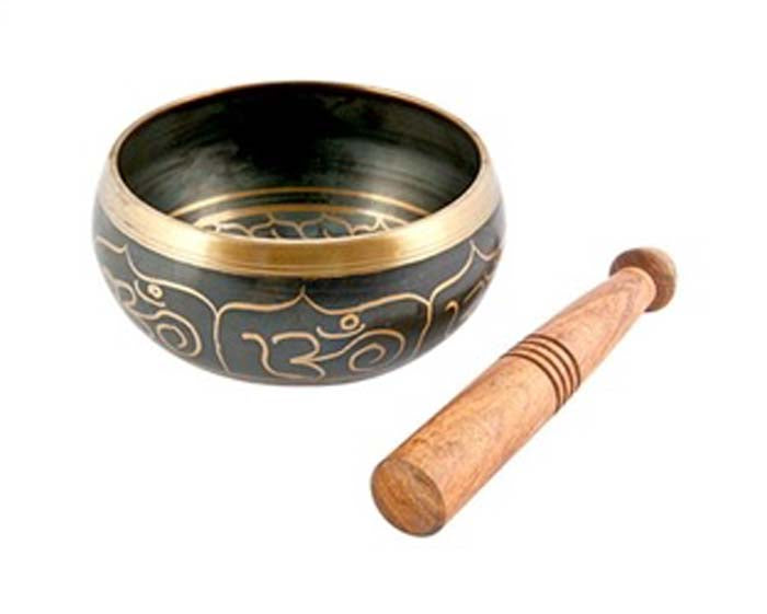 Om Symbol Tibetan Meditation Singing Bowl - 5"D