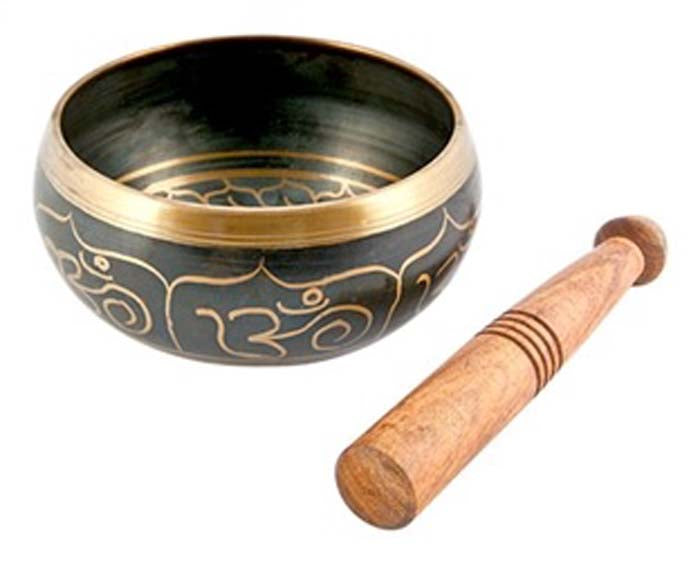 Om Symbol Tibetan Meditation Singing Bowl - 6.5"D