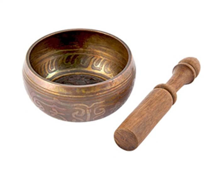 Om Symbol Tibetan Meditation Singing Bowl - 4"D