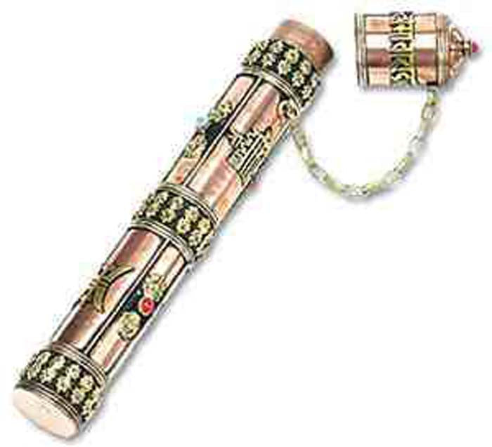Tibetan Om Mani Incense Holder 11"L
