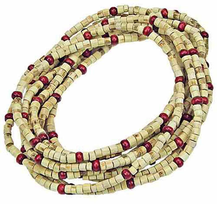 3MM Tulasi Wood Neck Beads - 16'L