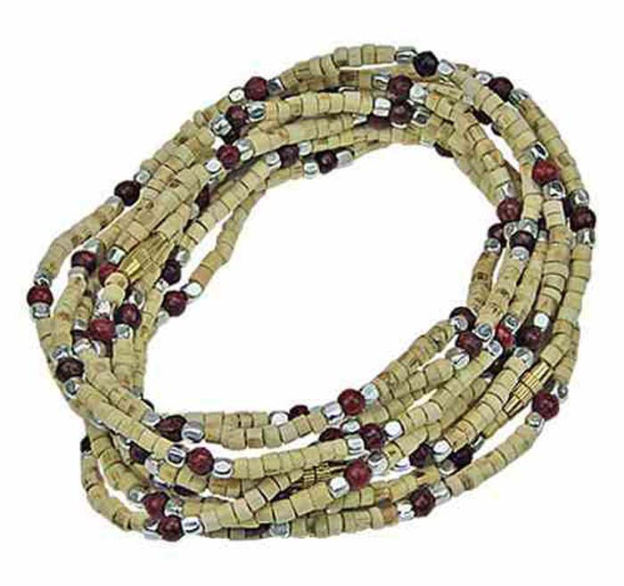 3MM Tulasi Wood Neck Beads - 16'L
