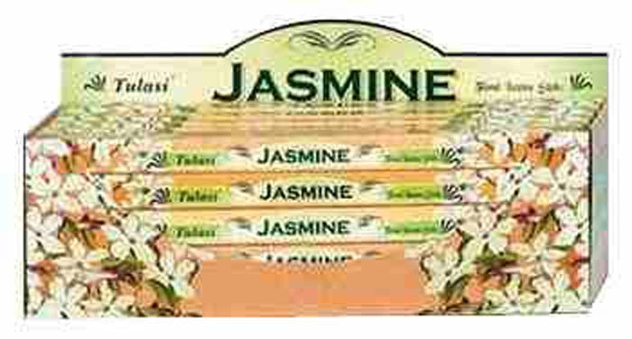 Tulasi Jasmine Incense - 8 Sticks Pack (25 Packs Per Box)
