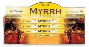 Tulasi Myrrh Incense - 8 Sticks Pack (25 Packs Per Box)