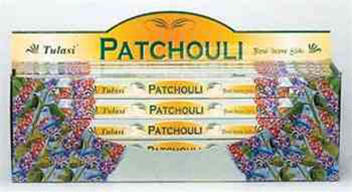 Tulasi Patchouli Incense - 8 Sticks Pack (25 Packs Per Box)