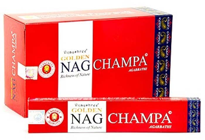Golden Nag Champ Incense - 15 Gram Pack (12 Packs Per Box)
