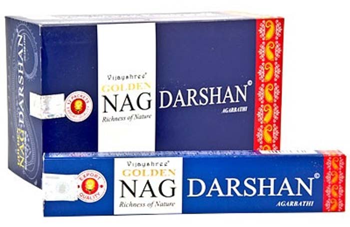 Golden Nag Darshan Incense - 15 Gram Pack (12 Packs Per Box)