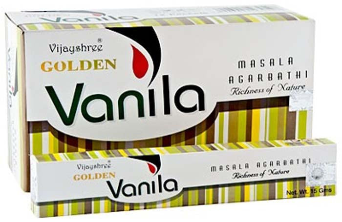 Golden Vanilla Incense - 15 Gram Pack (12 Packs Per Box)