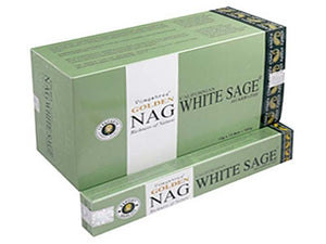Golden Nag White Sage Incense - 15 Gram Pack (12 Packs Per Box)