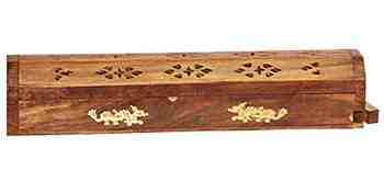 Dragon Wooden Incense Box Burner - 12"L - Sold as as Set of  2