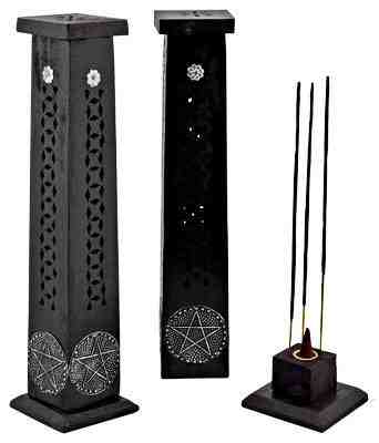 4-pentacle With Star Tower in Dark Red - 12"H - Sold as as Set of  2