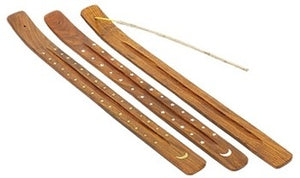Jumbo Wooden Incense Burner Set - 18"L (12 pieces)