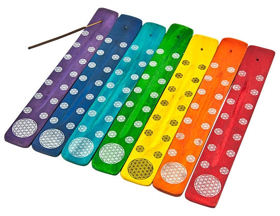 Pieces Chakra Flower of Life Incense Stick Burner Set - 10"L