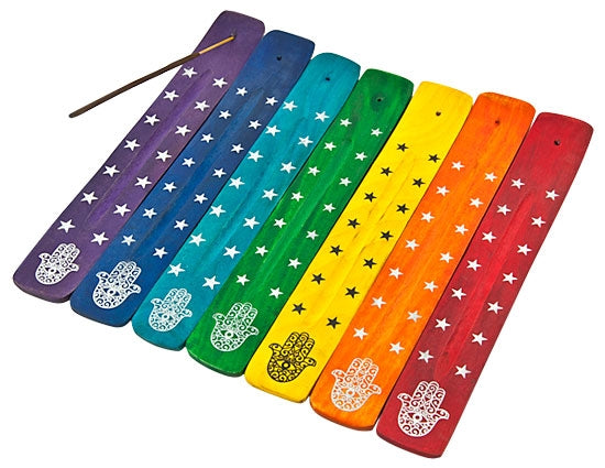 Pieces Chakra Hamsa Hand Incense Stick Burner Set - 10"L