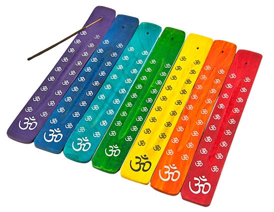 Pieces Chakra Om Symbol Incense Stick Burner Set - 10"L