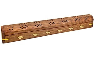 Elephant Jumbo Wooden Incense Box Burner - 18"L