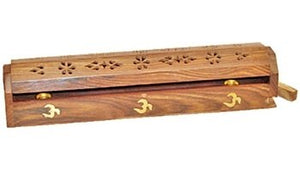 Wooden Om Sticks/cone Box Burner 12"L - Sold as as Set of  2