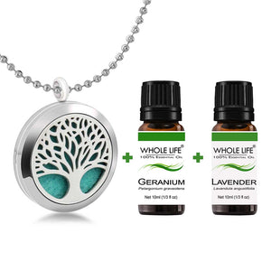 Tree of Life Diffuser Necklace with 2 Essential Oils