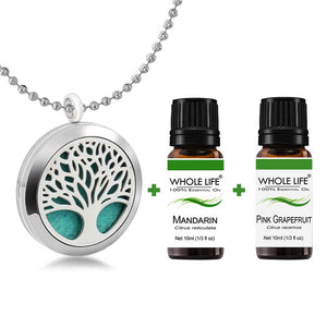 Tree of Life Diffuser Necklace with 2 Essential Oils