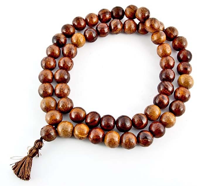 54-beads Sheesham Wood Prayer Mala - 16mm